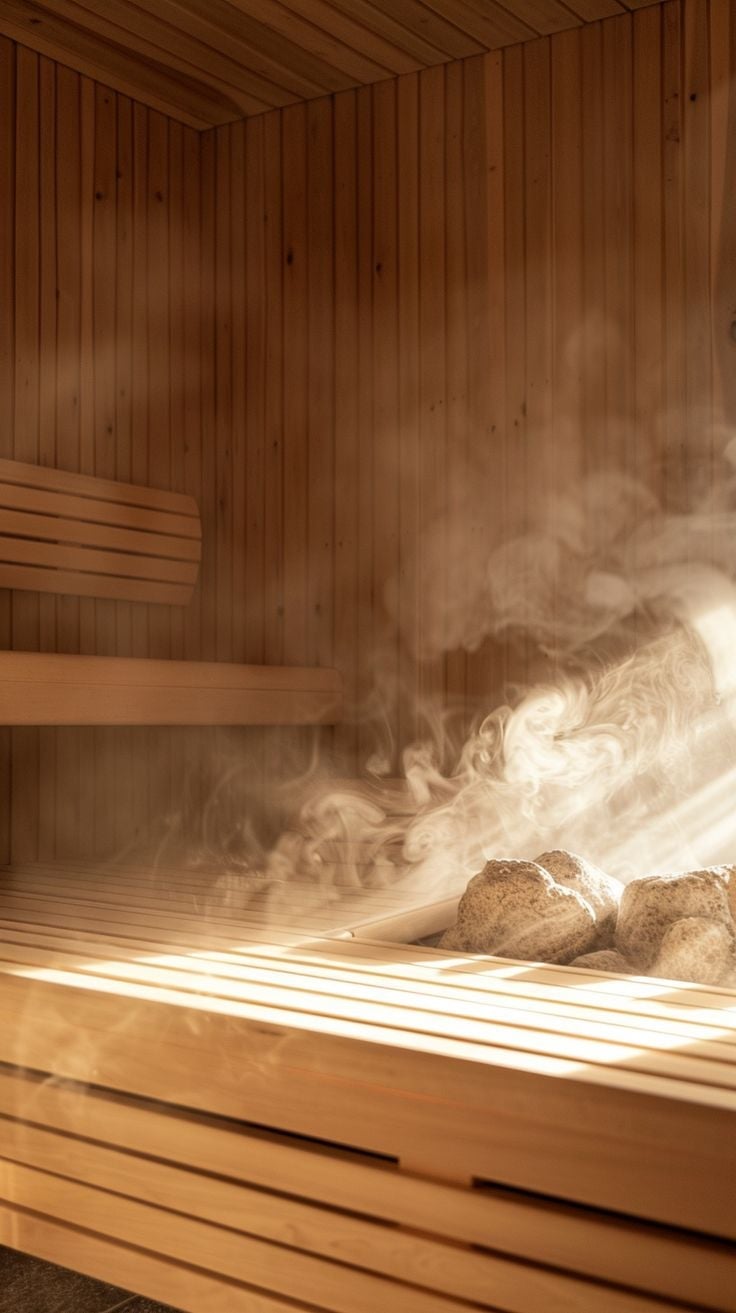 Alberca con escalera y plantas decorativas en Soldi Residencial